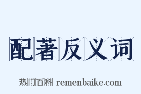 配著反义词是什么意思的图片